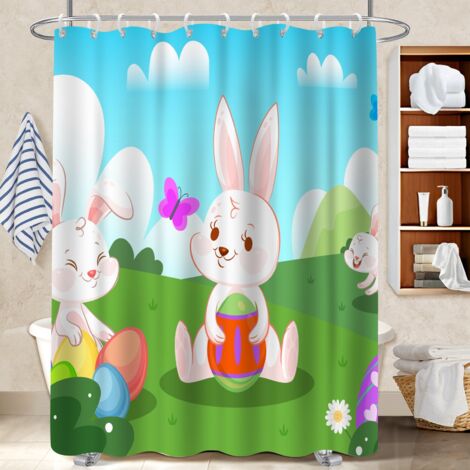 Rideau douche imperméable polyester 180x180 léger polyester pour salle de bain pour logement étudiant (1/5)