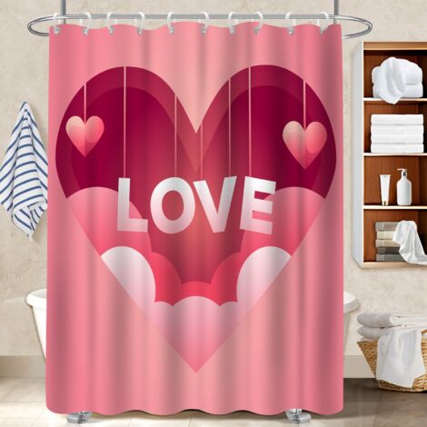 Rideau de douche imperméable en polyester 180x180 design séparation douche pour les amateurs de déco (1/5)