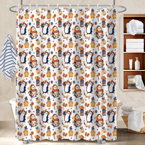Voile de douche polyester 180x180 moderne polyester pour salle de bain pour créer une ambiance spa (1/5)