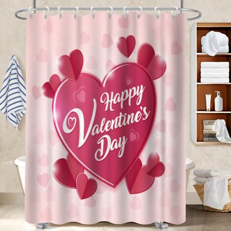 Rideau de douche tissu polyester 180x180 antifongique housse de baignoire pour offrir à noël ou un anniversaire (1/5)