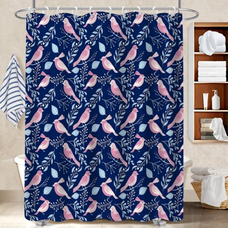 Ensemble rideau de douche polyester avec anneaux 180x180 avec anneaux bâche de douche pour cacher un carrelage un peu vieillot (1/5)