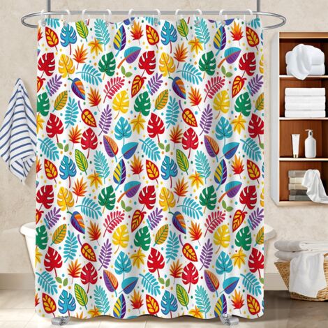 Rideau de douche en polyester 180x180 résistant housse de baignoire pour avec accessoires assortis (1/5)