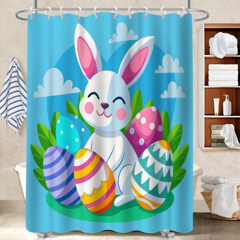 Rideau de bain en polyester 180x180 lavable voile de douche pour salle de bain (1/5)