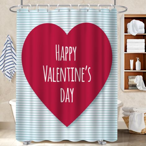 Rideau de douche tissu polyester 180x180 dessin cache baignoire pour avec accessoires assortis (1/5)