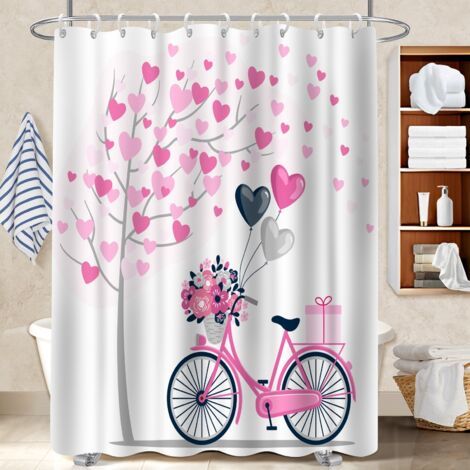 Rideau de bain en polyester 180x180 souple et fluide rideau étanche pour préparer la maison avant l’arrivée d’invités (1/5)