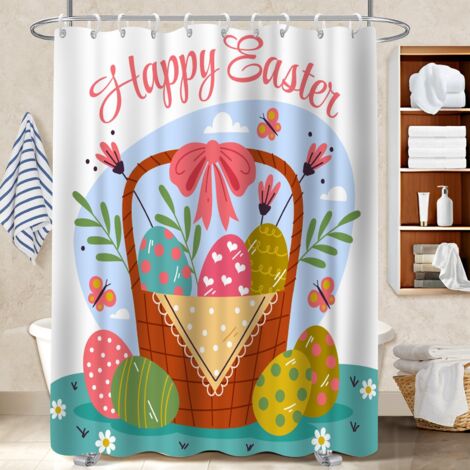 Rideau douche imperméable polyester 180x180 cocooning polyester pour salle de bain pour préparer la maison avant l’arrivée d’invités (1/5)