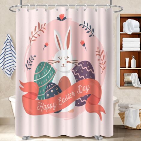 Rideau de douche tissu polyester 180x180 artistique voile de douche pour optimiser un petit espace (1/5)