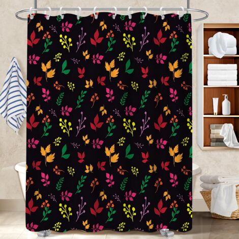 Rideau de bain en polyester 180x180 décoratif cache baignoire pour famille nombreuse (1/5)