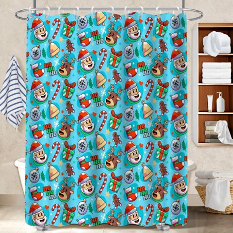 Voile de douche polyester 180x180 robuste rideau étanche pour une déco moderne (1/5)