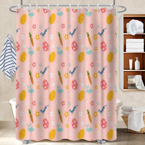 Rideau douche imperméable polyester 180x180 avec motif rideau étanche pour salle de bain moderne (1/5)