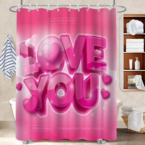 Rideau de douche imperméable en polyester 180x180 antifongique bâche polyester douche pour salle de bain avec douche à l’italienne (1/5)