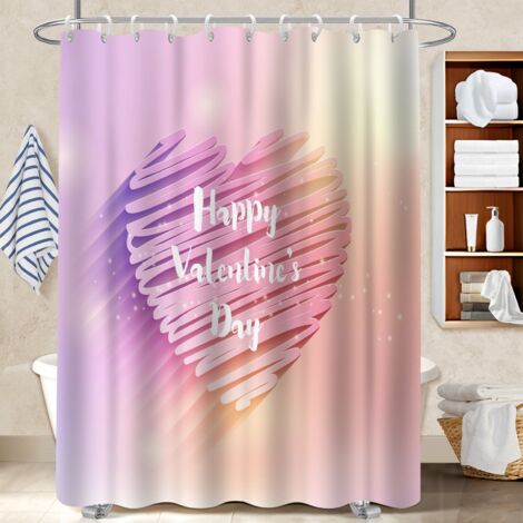 Rideau de bain imprimé polyester 180x180 souple et fluide cache baignoire pour logement étudiant (1/5)