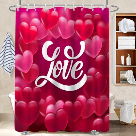Rideau douche imperméable polyester 180x180 esthétique polyester pour salle de bain pour idée cadeau pour pendaison de crémaillère (1/5)