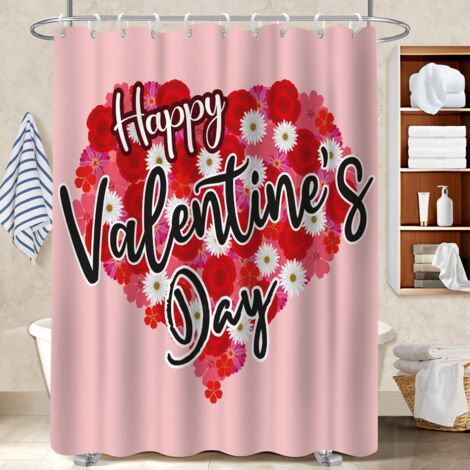 Rideau polyester pour douche 180x180 avec anneaux polyester pour salle de bain pour protéger le sol des éclaboussures efficacement (1/5)