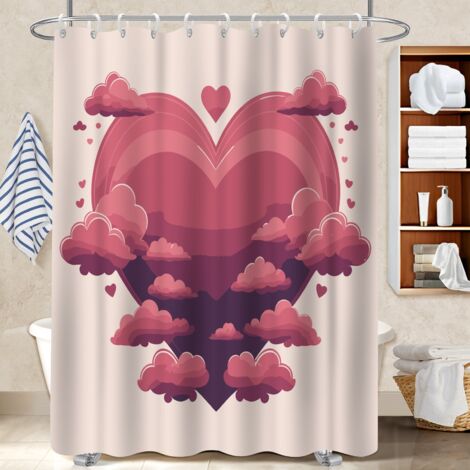 Rideau douche imperméable polyester 180x180 tendance séparation douche pour rafraîchir sa salle de bain (1/5)