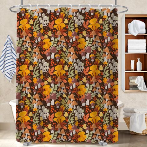 Kit rideau de douche en polyester 180x180 tissu respirant séparation douche pour campin (1/5)