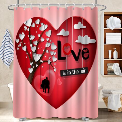 Rideau de douche imperméable en polyester 180x180 avec motif bâche polyester douche pour créer une ambiance spa (1/5)