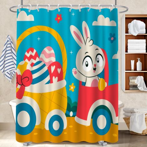 Rideau de douche imperméable en polyester 180x180 Épais bâche polyester douche pour optimiser un petit espace (1/5)