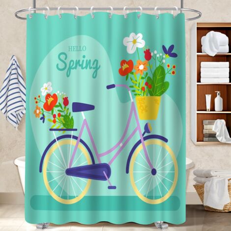 Rideau de bain imprimé polyester 180x180 aéré bâche de douche pour cabine de douche (1/5)