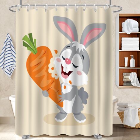 Rideau de bain en polyester 180x180 lavable bâche polyester douche pour logement étudiant (1/5)