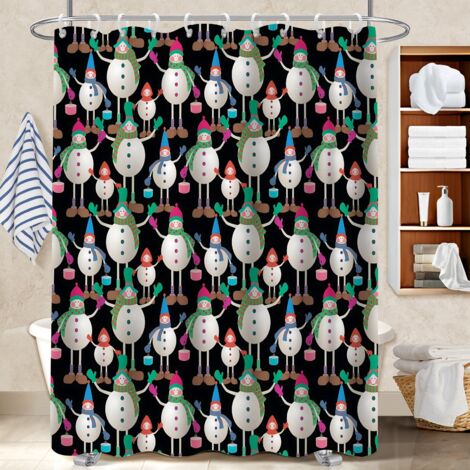 Rideau de douche en polyester 180x180 fluide bâche de douche pour célibataire actif (1/5)