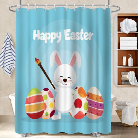 Voile de douche fluide en polyester 180x180 avec œillets voile de douche pour optimiser un petit espace (1/5)