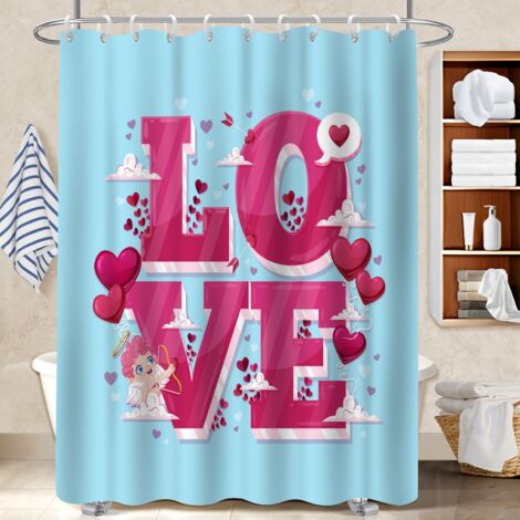 Voile de douche fluide en polyester 180x180 déco d‘intérieur protection douche pour un coin douche ressourçant (1/5)