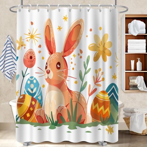 Rideau douche polyester 180x180 Épais housse de baignoire pour décoration salle de bain (1/5)
