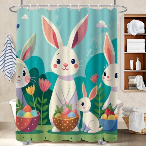 Voile de douche fluide en polyester 180x180 cocooning housse de baignoire pour personne à mobilité réduite (1/5)