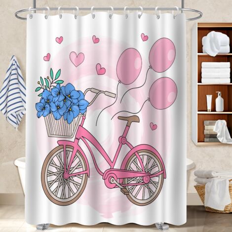 Rideau de douche tissu polyester 180x180 artistique protection douche pour une déco d’hiver réconfortante (1/5)