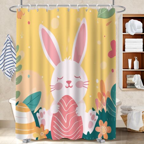 Voile de douche fluide en polyester 180x180 imperméable rideau étanche pour appartement (1/5)