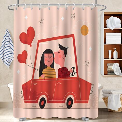 Rideau de bain en polyester 180x180 imperméable polyester pour salle de bain pour décoration salle de bain (1/5)