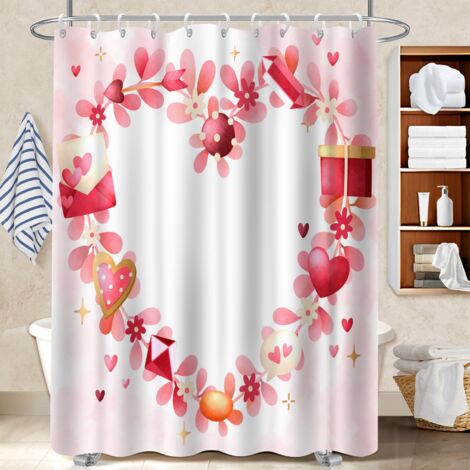Rideau de douche 180x180 dessin housse de baignoire pour idée cadeau pour pendaison de crémaillère (1/5)