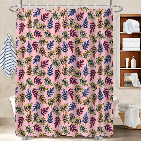 Rideau de douche 180x180 poids aux ourlets protection douche pour rafraîchir sa salle de bain (1/5)