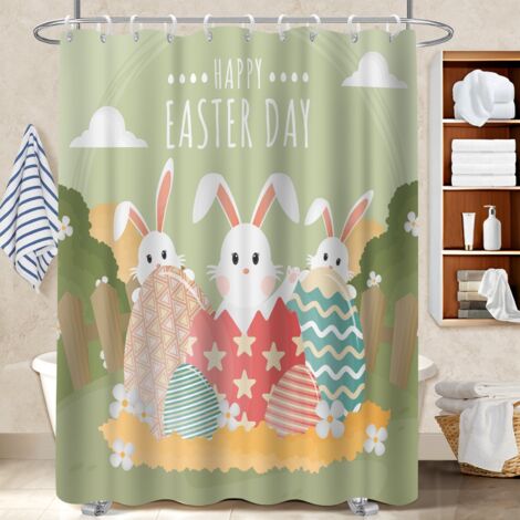 Kit rideau de douche en polyester 180x180 Épais cache baignoire pour une déco unique (1/5)