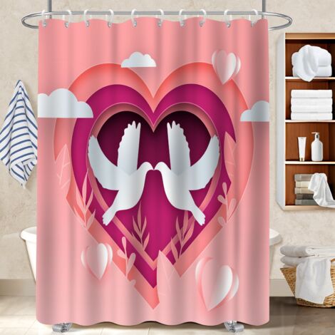 Rideau de douche imperméable en polyester 180x180 robuste polyester pour salle de bain pour préparer la maison avant l’arrivée d’invités (1/5)
