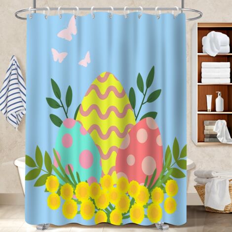 Voile de douche polyester 180x180 Évasion polyester pour salle de bain pour préparer la maison avant l’arrivée d’invités (1/5)