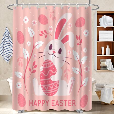 Voile de douche fluide en polyester 180x180 Évasion rideau imperméable pour salle de bain moderne (1/5)