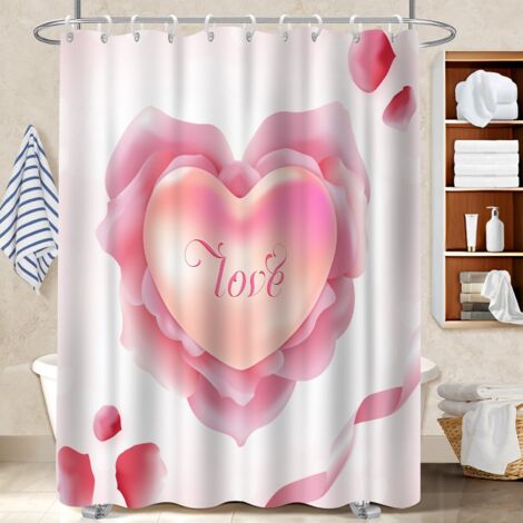 Kit rideau de douche en polyester 180x180 léger rideau séchage rapide pour préparer la maison avant l’arrivée d’invités (1/5)