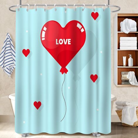 Voile de douche fluide en polyester 180x180 robuste rideau étanche pour les amateurs de déco (1/5)