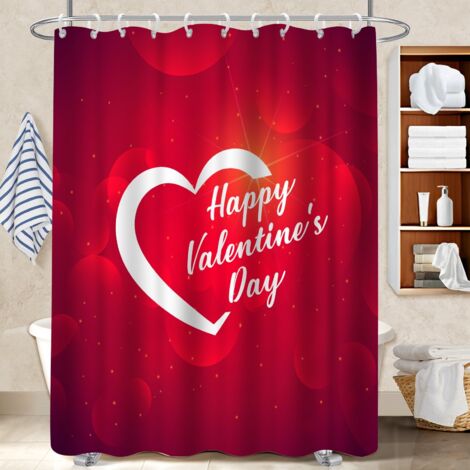 Rideau de douche en polyester 180x180 tissu respirant protection douche pour mur irrégulier (1/5)