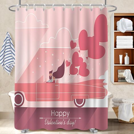 Rideau de douche tissu polyester 180x180 séchage rapide cache baignoire pour une déco unique (1/5)