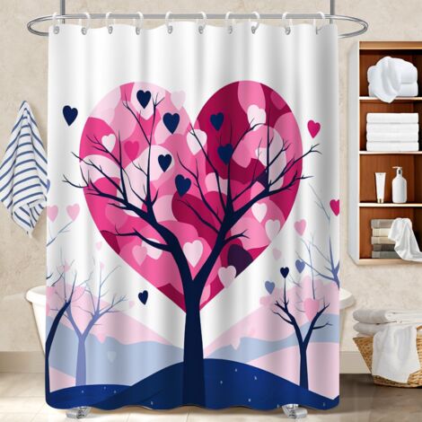 Voile de douche fluide en polyester 180x180 naturel housse de baignoire pour dans une salle de bain design (1/5)