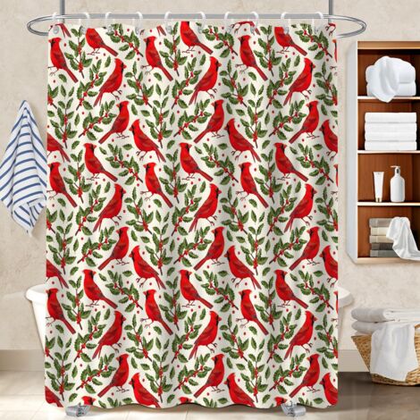 Voile de douche polyester 180x180 cocooning rideau étanche pour un printemps fleuri dans la salle de bain (1/5)