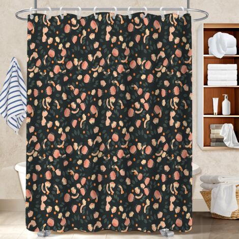 Voile de douche fluide en polyester 180x180 naturel voile de douche pour campin (1/5)