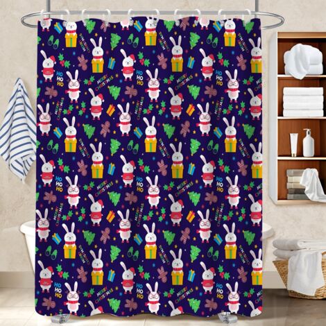 Rideau douche polyester 180x180 antifongique voile de douche pour se sentir en vacances chez soi (1/5)