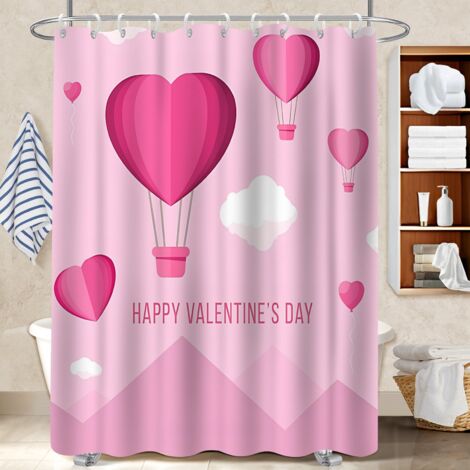 Kit rideau de douche en polyester 180x180 Élégant rideau étanche pour salle de bain avec douche à l’italienne (1/5)
