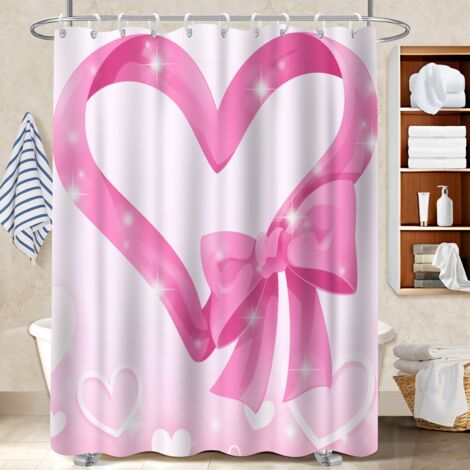 Rideau de bain en polyester 180x180 avec motif housse de baignoire pour une déco d’hiver réconfortante (1/5)