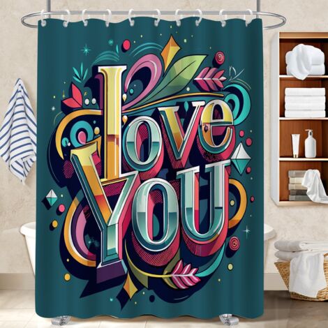 Rideau de douche 180x180 imperméable protection douche pour loft industriel (1/5)