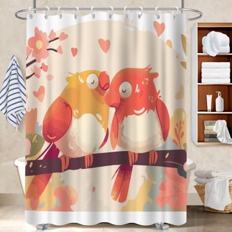 Rideau de douche en polyester 180x180 avec motif protection douche pour une petite salle de bain (1/5)
